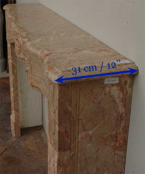 Louis XV style marble mantel-9