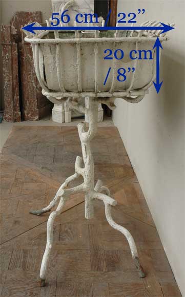 Antique cast iron flower trough-4