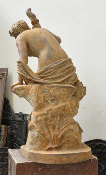 Antique cast iron statue signed by Ducel