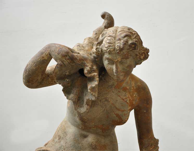 Antique cast iron statue signed by Ducel