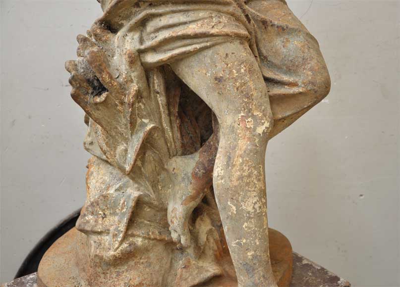 Antique cast iron statue signed by Ducel