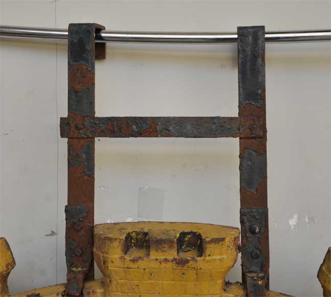Antique cast iron sign in shape of a castle  from the 19th century-4