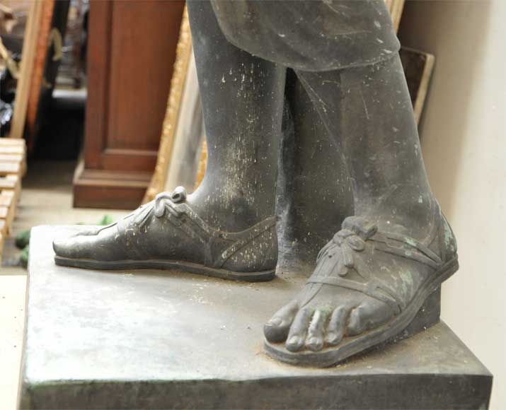 "Diane of Gabies", bronze statue by Elkington, Mason and Cie, dated from 1854