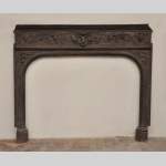 Fireplace cast iron insert, style Napoleon III, with grotesques and chimeras decoration